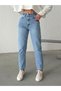 Stone High Waist Belt Apollet Mom Jeans - 2