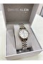 Rose Silver Double Color Stone Dial Wrist Watch - 2