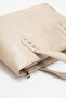 Milena Women's Shoulder Bag Real Leather Beige - 6