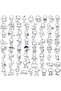 66Pcs Chibi Cartoon Figures Stickers - Preschool Kids Journal Drawing Creative Decals - Self-Adhe... - 4