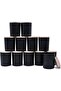 8 oz Thick Jars for Candle Making, 12 pcs, Black Empty Jars with Wooden Lids
