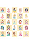 50 PCS Cartoon Dresses Princess Stickers, Doodle Princess Stickers - 2