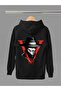 V for Vendetta Printed Cotton Long Sleeve Fleece-Lined 3 Yarns Hooded Sweatshirt