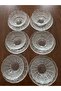 Hand Decorated 12 Piece Glass Crystal Snack Bowl, Sugar Bowl, Jam Bowl - Plate 14 cm Bowl Volume 190ml - 4
