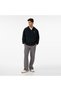 Loose Fit Sneaker Patch Full Zip Men's Black Sweatshirt - 3