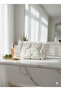 Punch Embroidered Makeup Bag, Handmade, White Teddy Fluffy Organizer, Aesthetic Design, Care Bag - 4