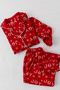 Winter New Year Patterned Women's Shirt Fleece Pajama Set - New Year Pajamas with Deer - Bü - 5