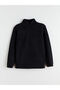 Lcw Kids Black Mock Neck Boys' Fleece Sweatshirt W5Fm12Z4 - 3