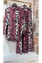 Leopard Patterned Linen Double Suit - 4