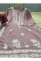 Dark Purple Rayon Cotton Salwar Kameez - HRT2315 | Dark Purple - 4