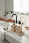 Travertine Soap Dish and Toothbrush Holder Natural Marble Stone Bathroom Set First Quality Marble Aged Antique - 6