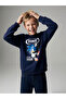 Lcw Kids Navy Blue Sonic Printed Boys' Thick Sweatshirt W5Nm88Z4