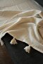 Ecru Tufted Sofa Cover 115 X 200 cm Sofa Divan Sofa Bed Armchair Cover - 4