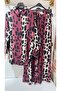 Leopard Patterned Linen Double Suit - 3