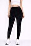Women's Black Winter Soft Textured Velvet Tights - 5