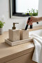 Travertine Soap Dish and Toothbrush Holder Natural Marble Stone Bathroom Set First Quality Marble Aged Antique