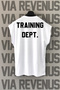 Training Department Back Printed Zero Sleeve 100% Cotton Sports T-Shirt