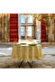Yellow Linen Ruffle Round Tablecloth