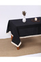 Premium Black Linen Rusted Tablecloth