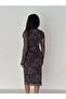 patterned lined dress Tulle Detail Stylish Dress lining can be worn separately - 2