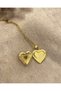 Steel Gold Memory Necklace with Opening Lid, Heart-Shaped Gold Necklace That Can Hold Photos (Without Photo) Y2K - 6