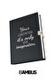Locked Hard Cover 160 Pages Daily Memory Motivational Agenda Notebook A5 15*21 cm - 3