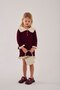 Girls' Pearl Detailed Knitwear Blouse and Skirt Bottom Top Set - 4