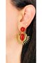 Diva Charm Burgundy Sun Earrings
