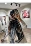Soft Patterned Black-Brown Shawl - 6
