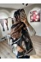 Soft Patterned Black-Brown Shawl - 2