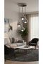 Globe Black & Silver QUAD Plafonyer Krom Cam Avize - 2