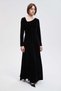 Long Solid Dress with Long Sleeves - 4