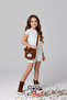Children's Shoulder Bag Teddy Bear Face Embroidered Plush Toy Bag with Pink/Beige/Brown Options - 3