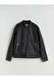 Lcw Vision Standard Mold Mock Neck Men's Leather-Look Coat - 6