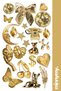 4-Piece Golden Vintage Retro Sticker, Decal, Agenda, Diary, Planner, Bullet Journal, Scrapbook - 3