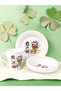Tulu Porcelain 3-Piece Food Set Porcelain Mug, Plate and Bowl with Cow