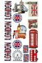 London Themed Sticker Set – London England Vintage Travel Stickers - 3
