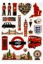 London Themed Sticker Set – London England Vintage Travel Stickers - 4