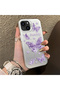 iPhone 13/14 Compatible Silicone Edge Hard Back Anti Fall Butterfly Pattern Case - 5