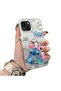 iPhone 14 Plus/15 Plus Compatible Silicone Edge Hard Back Anti-Fall Stitch Pattern Case