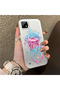 Realme C21 Compatible Silicone Edge Hard Back Anti-Fall Case Sponge Fish Pattern - 4