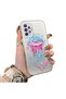 Samsung Galaxy A72 Compatible Silicone Edge Hard Back Anti-Fall Case Sponge Fish Pattern