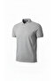 Men's Polo Collar Buttoned Pique Fabric T-Shirt Oversized Short Sleeve T-Shirt - Gray