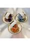 Zi̇kzak 6 Piece Porcelain Hand Painted Coffee Cup Set - 3