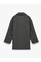 Long Sleeve Buttoned Pocketed Double Breasted Cashmere Coat - 4
