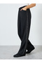 Women Black Embellished Wide Leg Joggers - 2