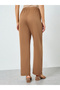 Women Khaki Embroidered Wide Leg Pants - 4