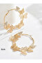 Women Hoop Butterfly Earrings - 5