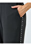Women Black Side Rhinestone Wide Leg Pants - 3
