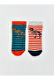 Lcw Kids Mixed Striped Boys' Booties Socks Pack of 7 - 2